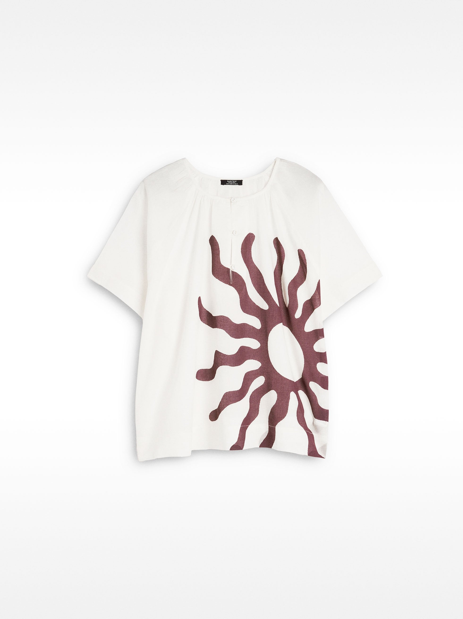 Blusa De 100% Algodón Estampado