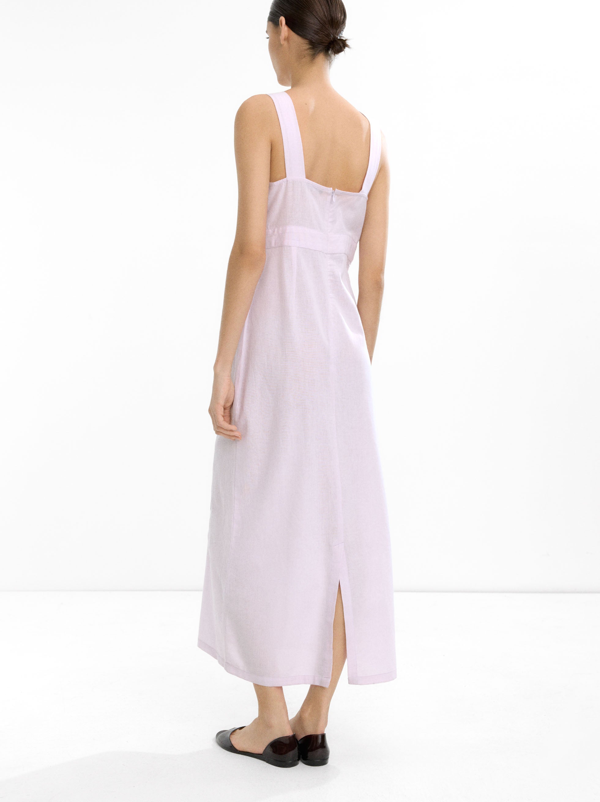 Vestido De Algodón Con Bordados