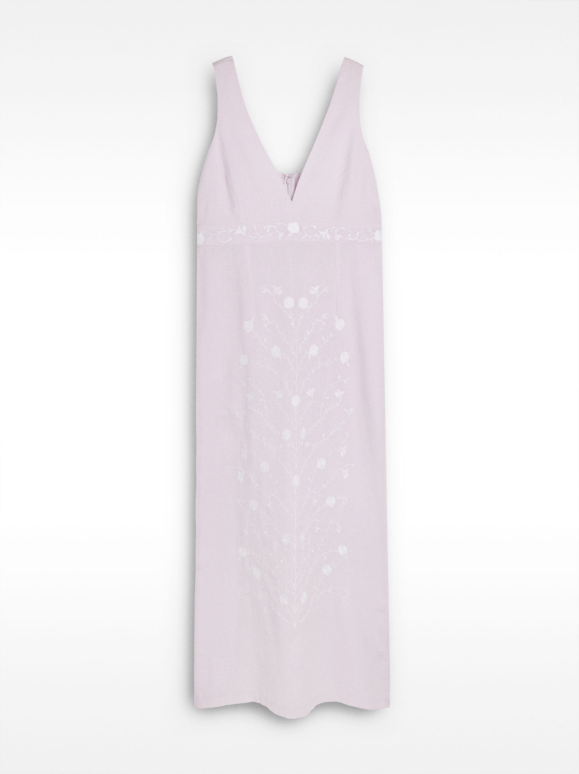 Vestido De Algodón Con Bordados