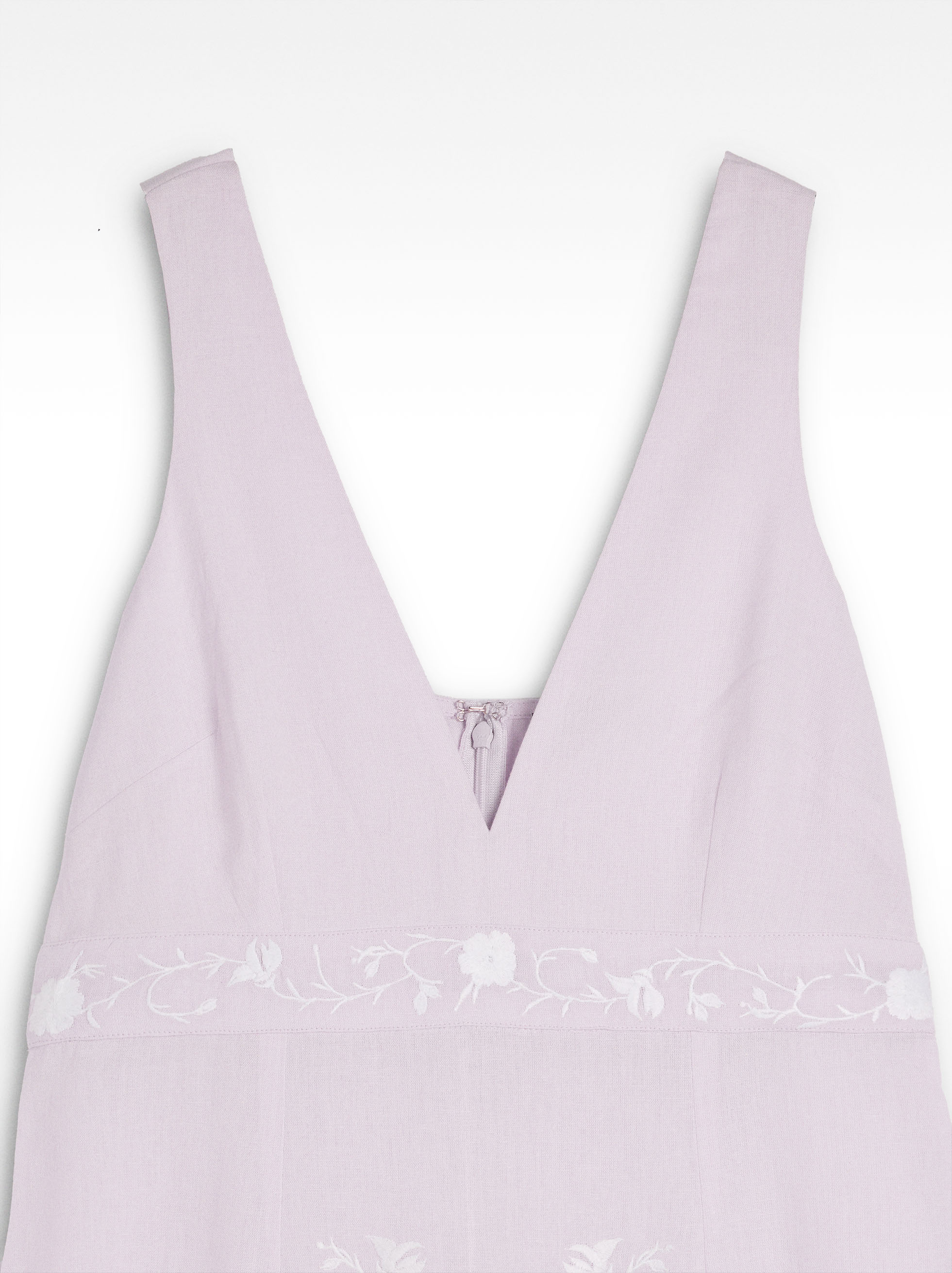 Vestido De Algodón Con Bordados