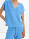 Top De Punto Con Cuello V