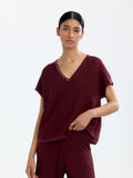 Top De Punto Con Cuello V