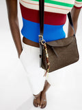 Bolso Bandolera De Efecto Rafia Con Solapa
