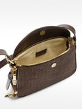 Bolso Bandolera De Efecto Rafia Con Solapa