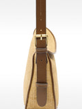 Bolso Bandolera De Efecto Rafia Con Solapa
