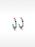 Aros Con Cuentas Multicolores