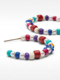 Aros Con Cuentas Multicolores