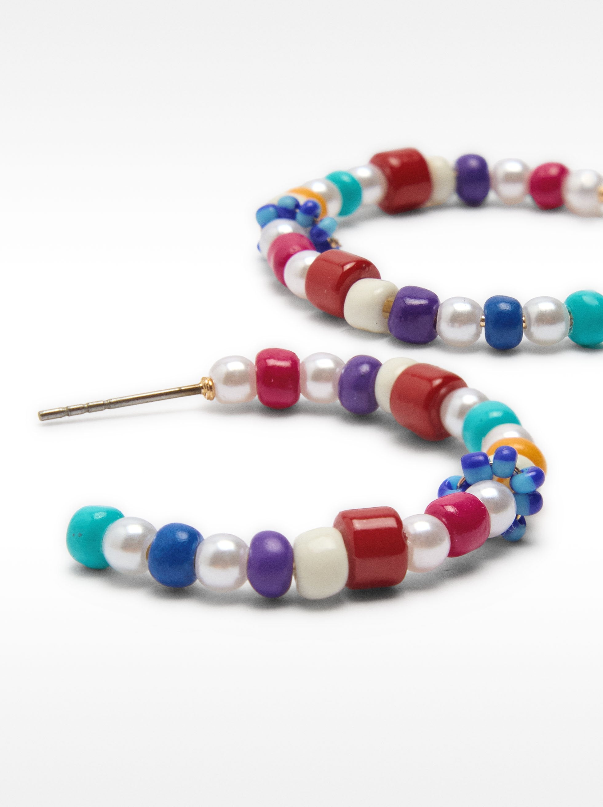 Aros Con Cuentas Multicolores