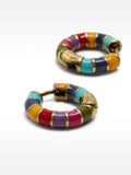 Aros Esmaltados De Multicolor