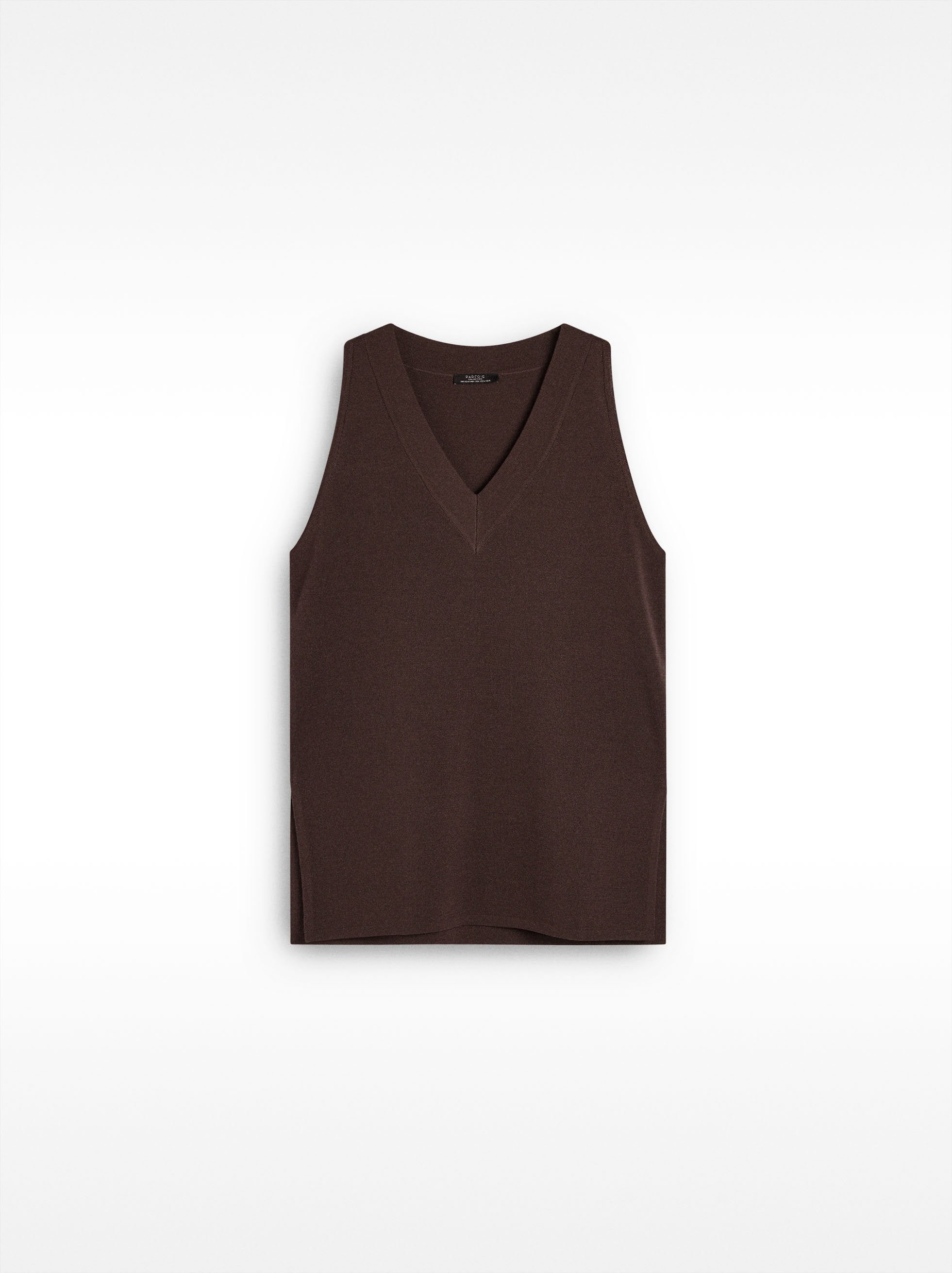 Top De Punto Con Cuello V