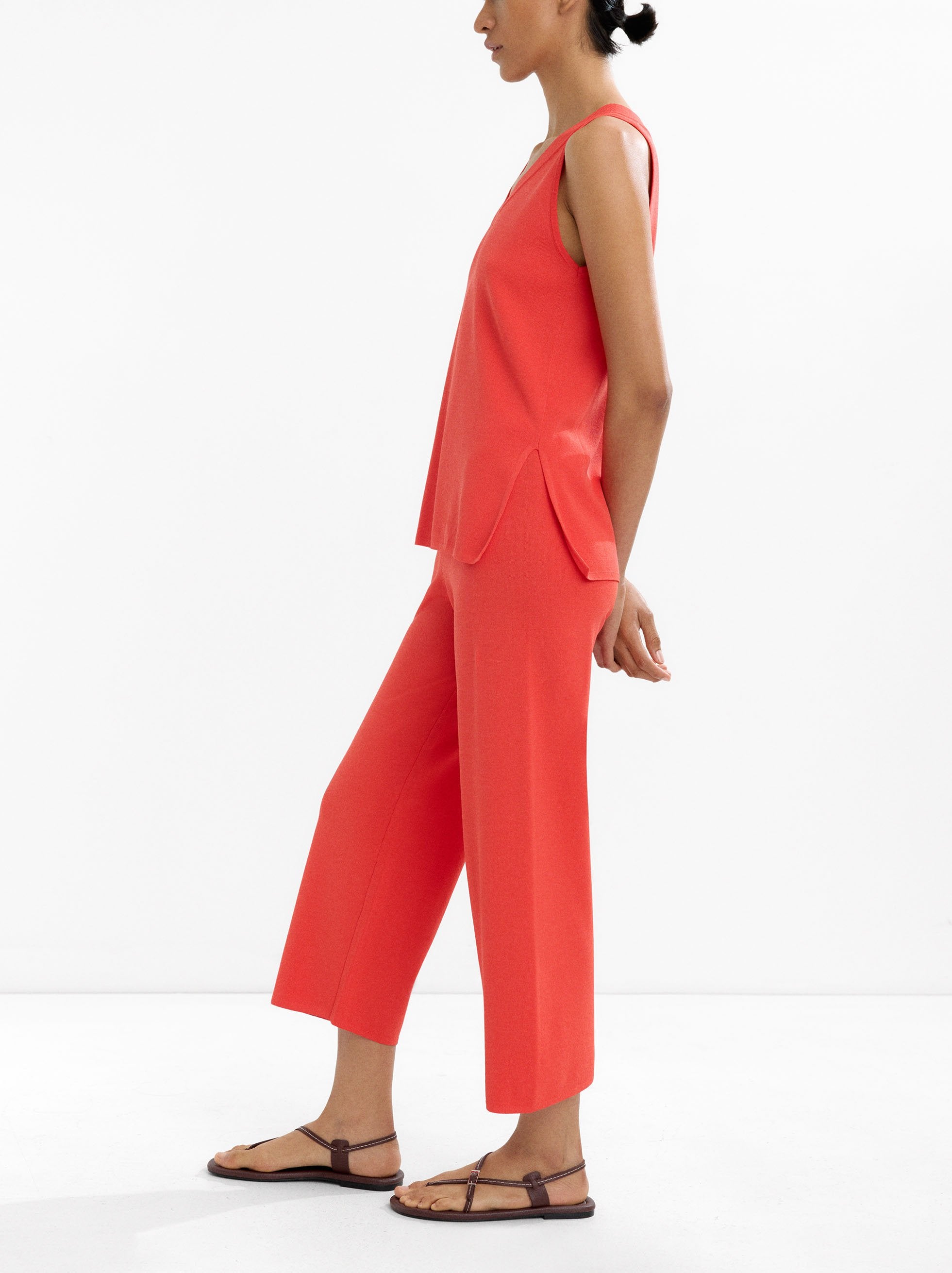 Top De Punto Con Cuello V