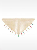 Pañuelo Triangular De Crochet Con Cuentas