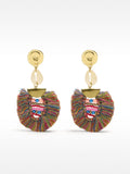 Pendientes Con Flecos Multicolor