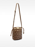 Bolso Bombonera Trenzado Con Nudos