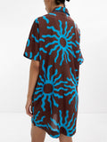 Vestido Camisero Estampado 100% Algodón