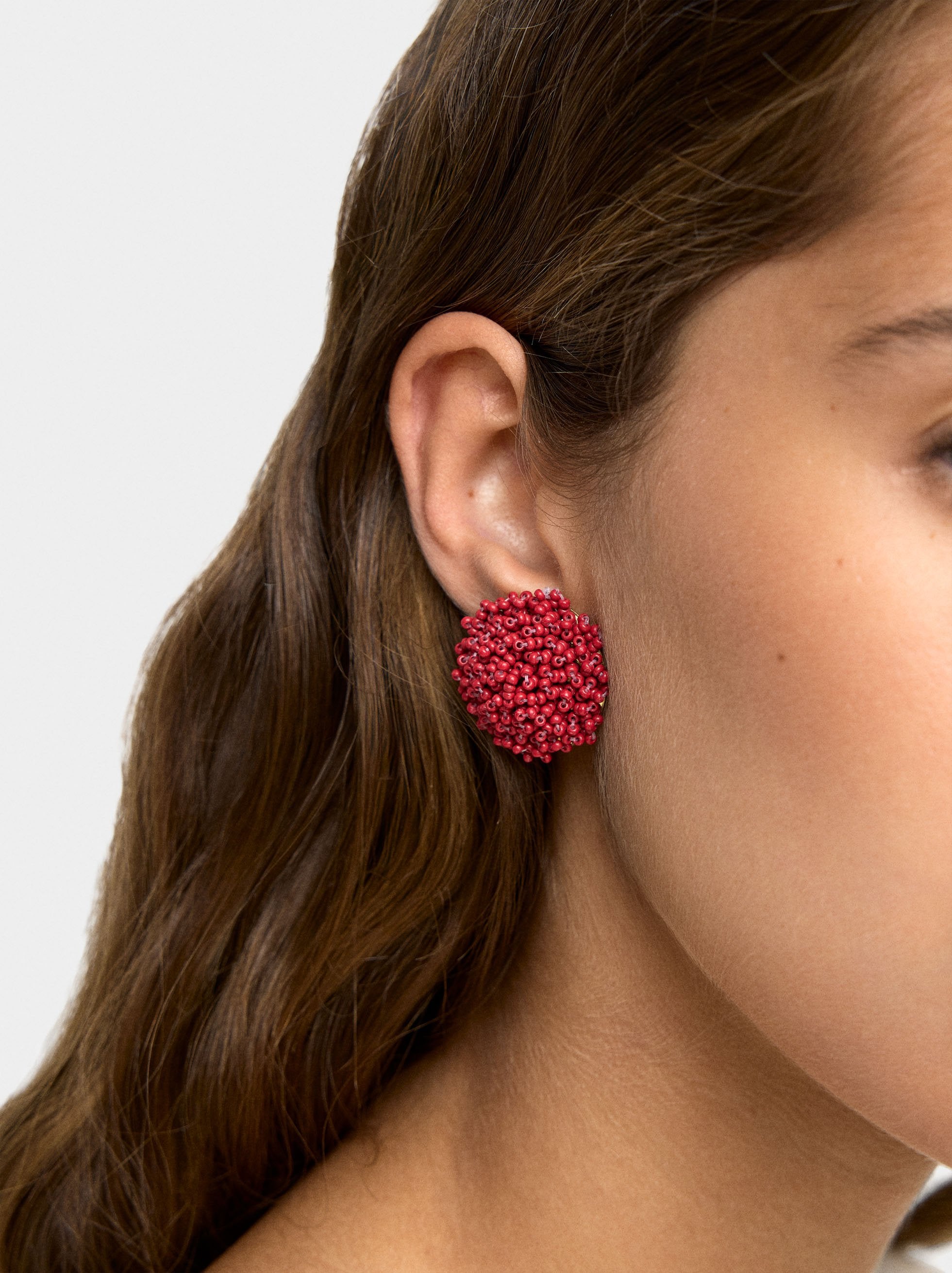 Pendientes Redondos Con Cuentas