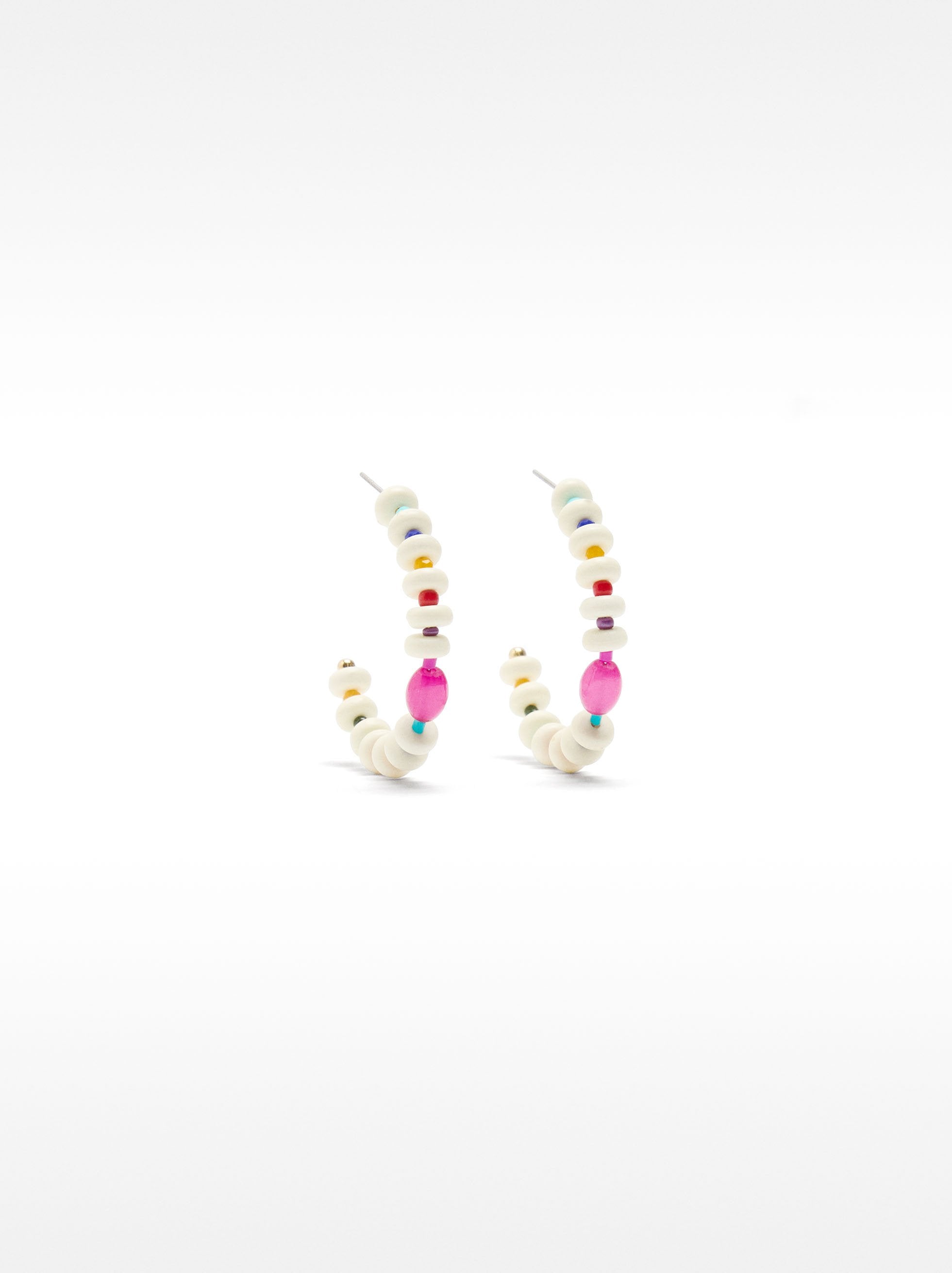 Aros Con Cuentas Multicolores