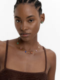 Set De Collar Y Pendientes Multicolor - Acero Inoxidable
