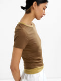 Camiseta De Lyocell Efecto Doble