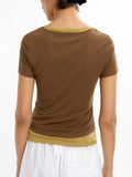 Camiseta De Lyocell Efecto Doble