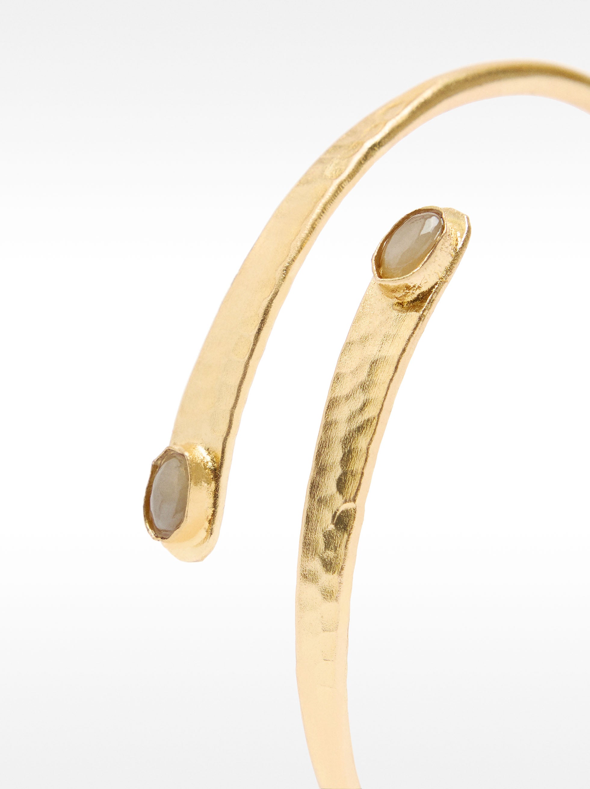 Pulsera Rígida Cruzada Con Detalles Ovalados