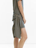 Vestido Corto A Rayas 100 % Algodón