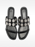 Sandalias Rasas Con Detalles Metálicos