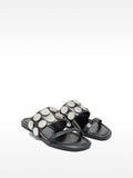 Sandalias Rasas Con Detalles Metálicos