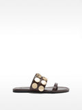 Sandalias Rasas Con Detalles Metálicos