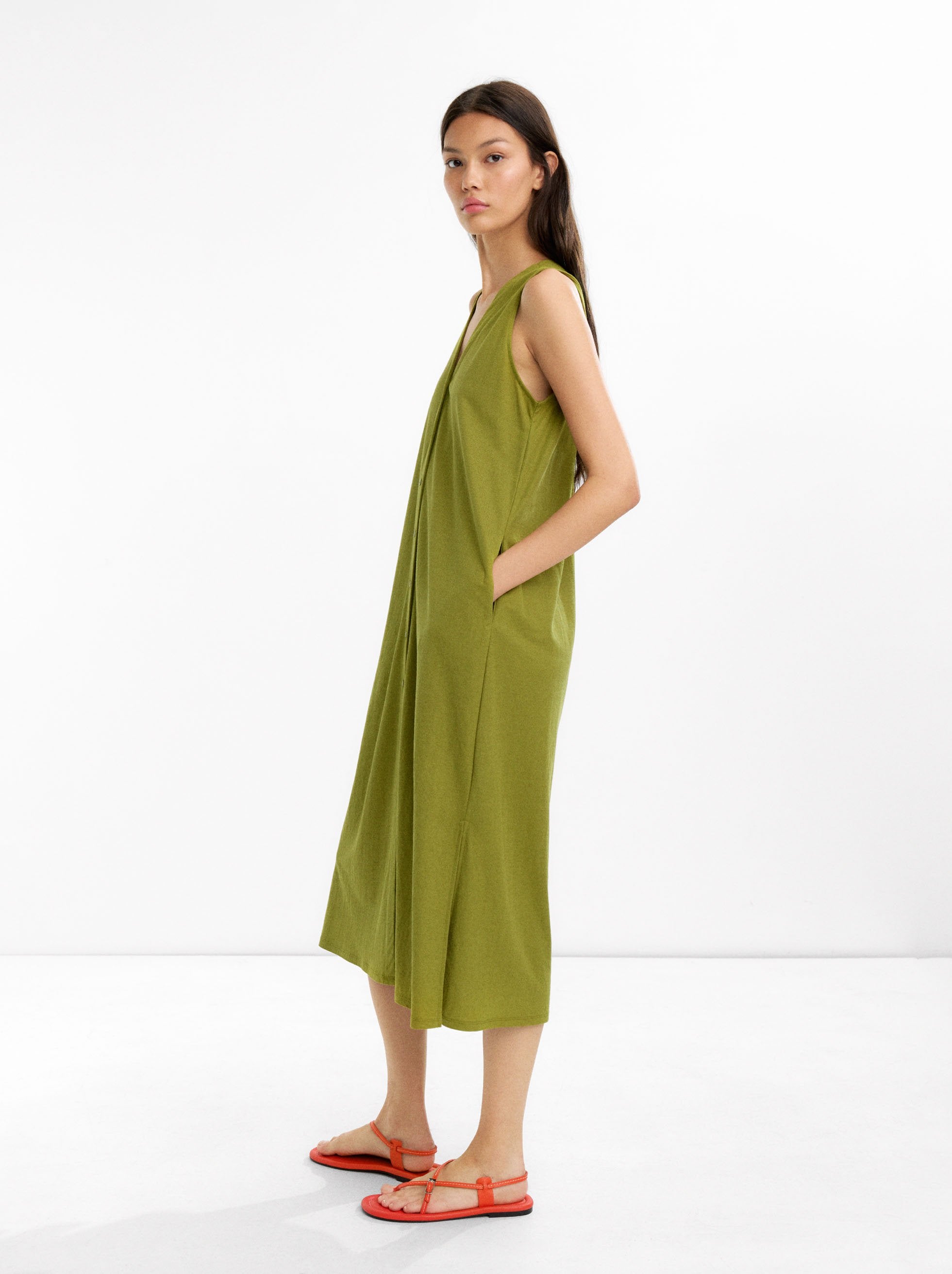 Vestido Con Botones