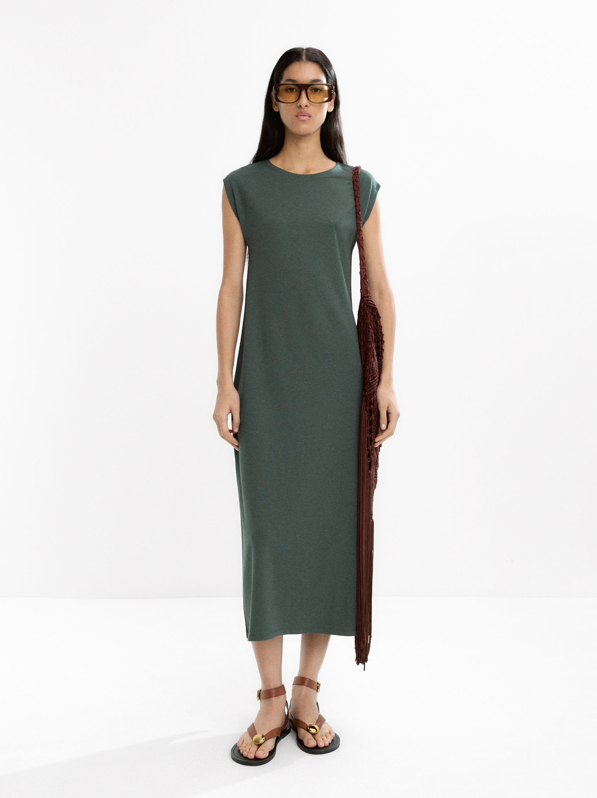 Vestido Midi Liso