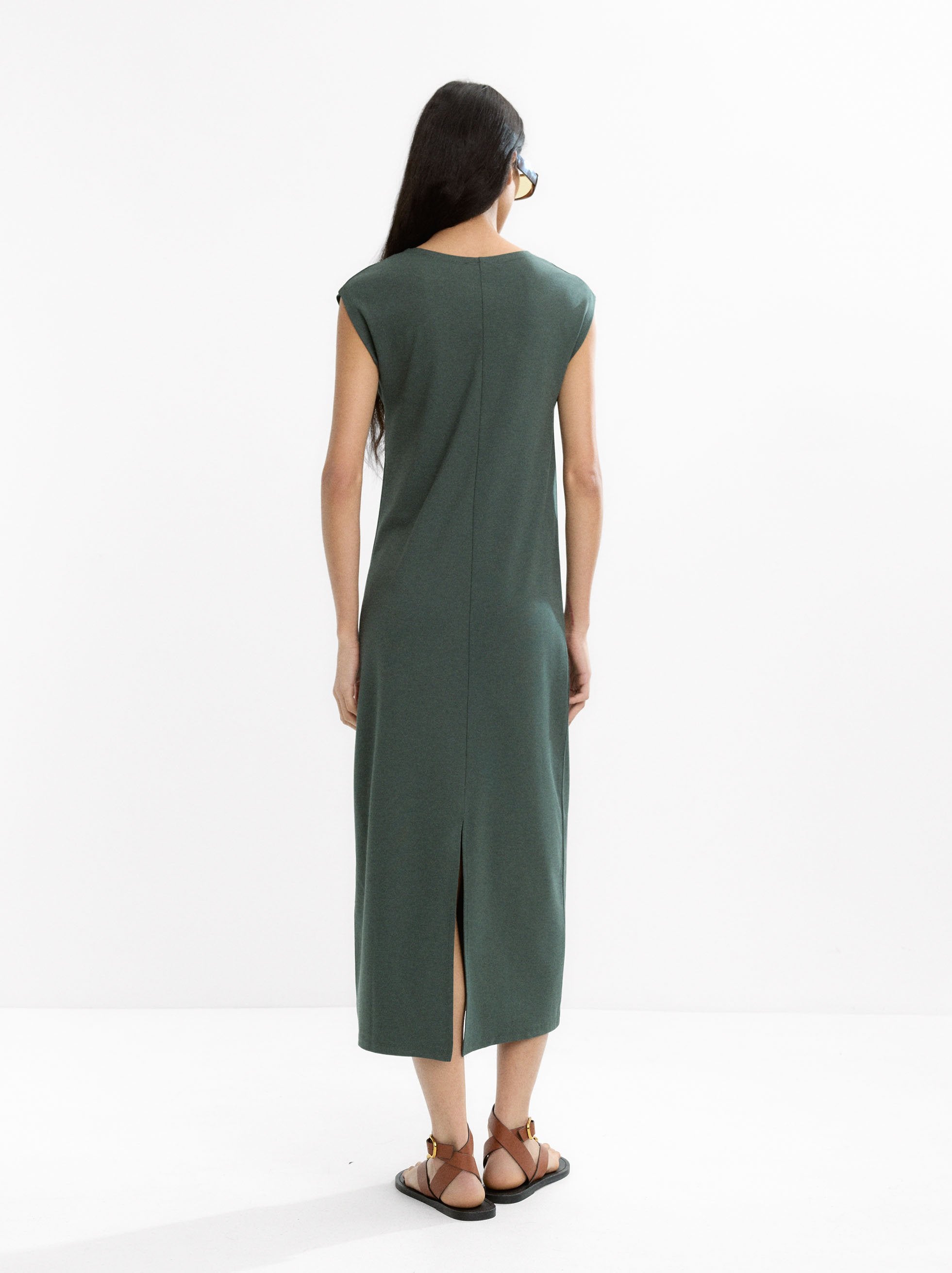 Vestido Midi Liso