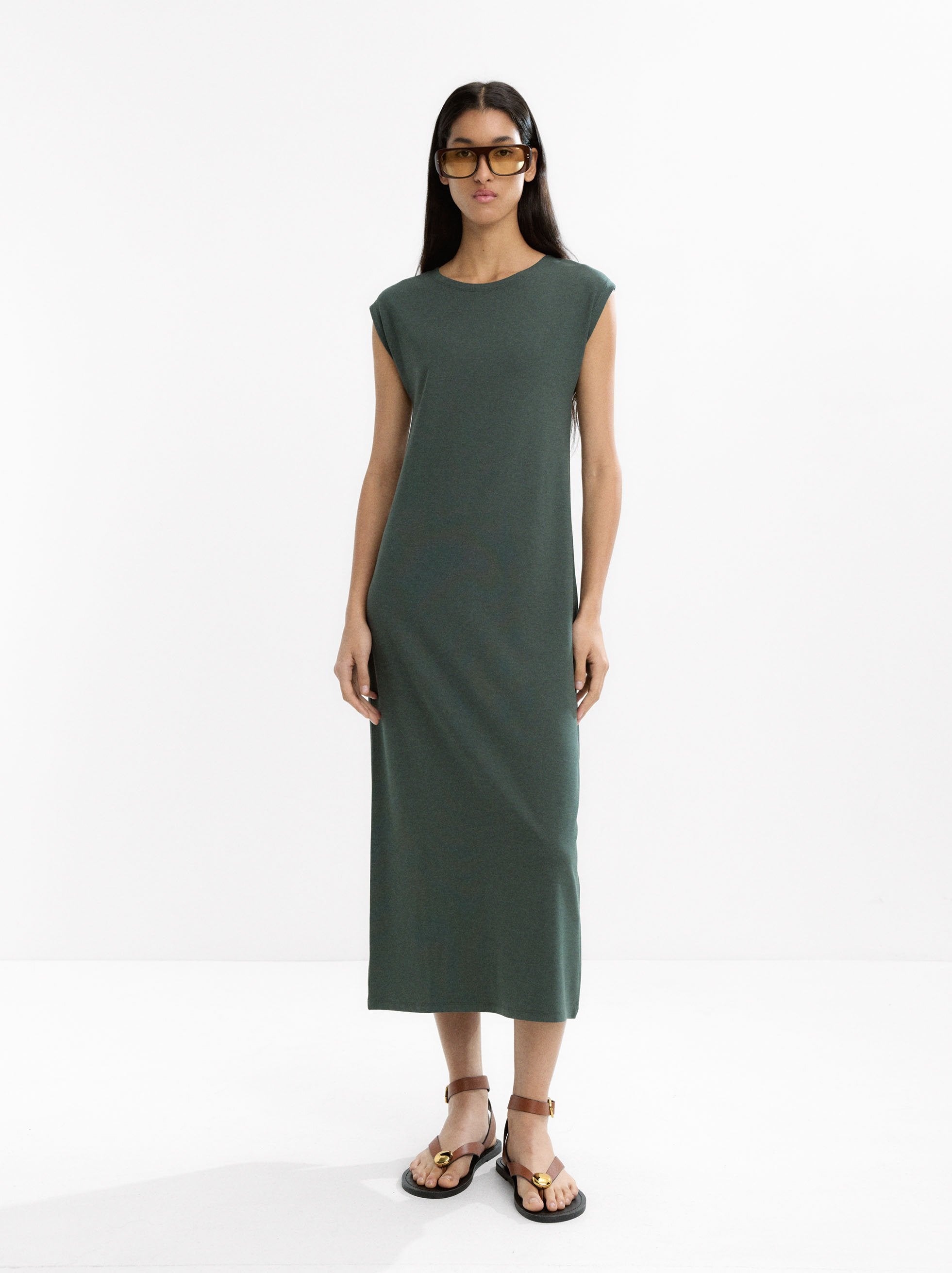 Vestido Midi Liso