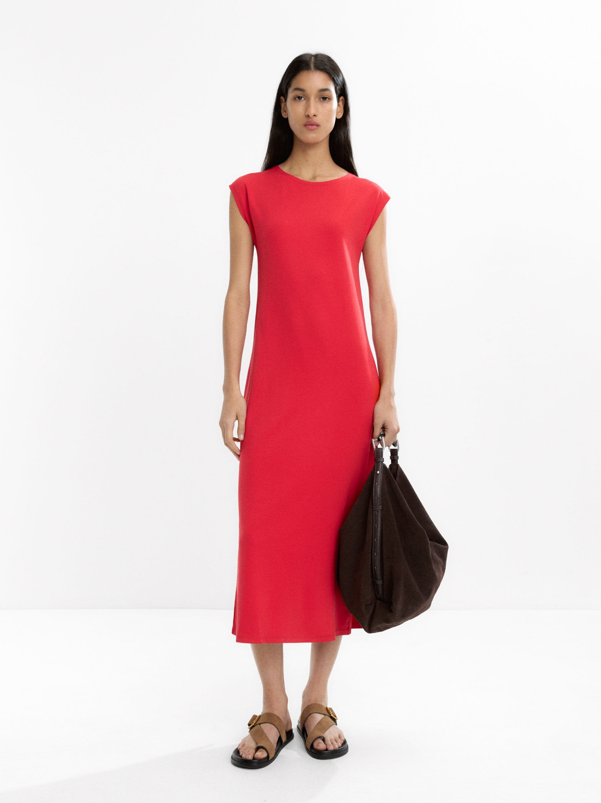 Vestido Midi Liso