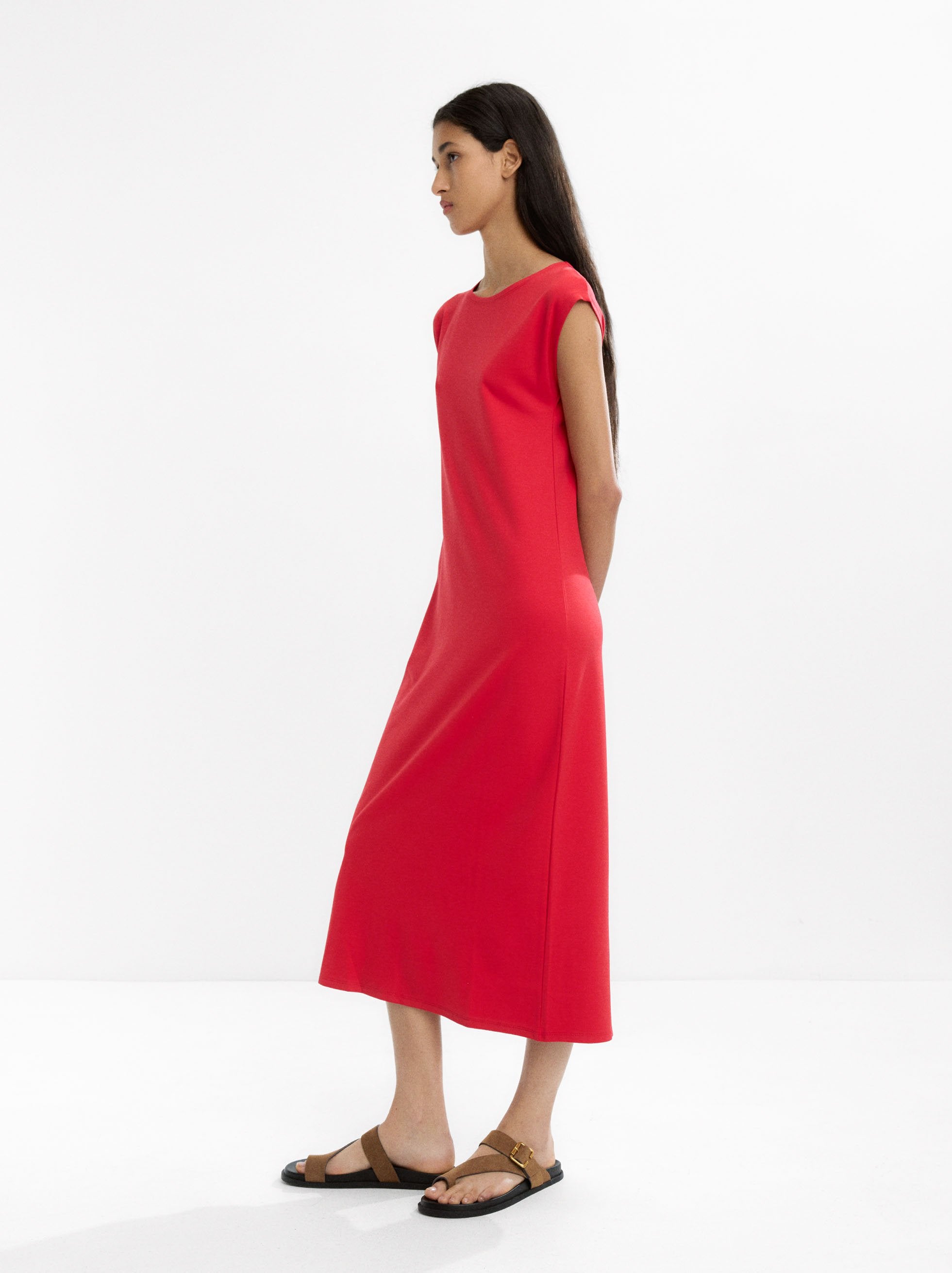 Vestido Midi Liso