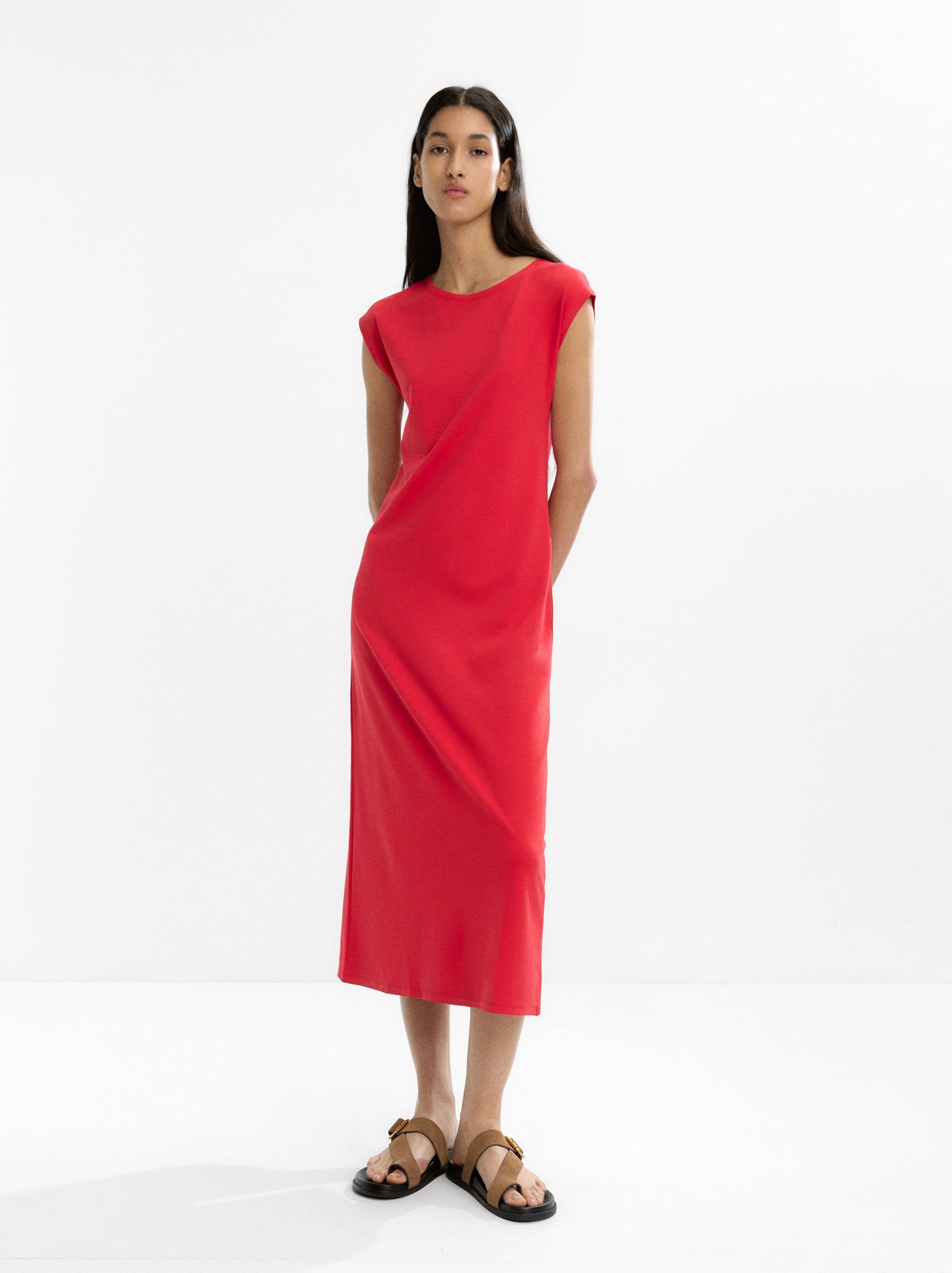 Vestido Midi Liso