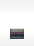 Cartera Con Trenzado Multicolor Y Solapa