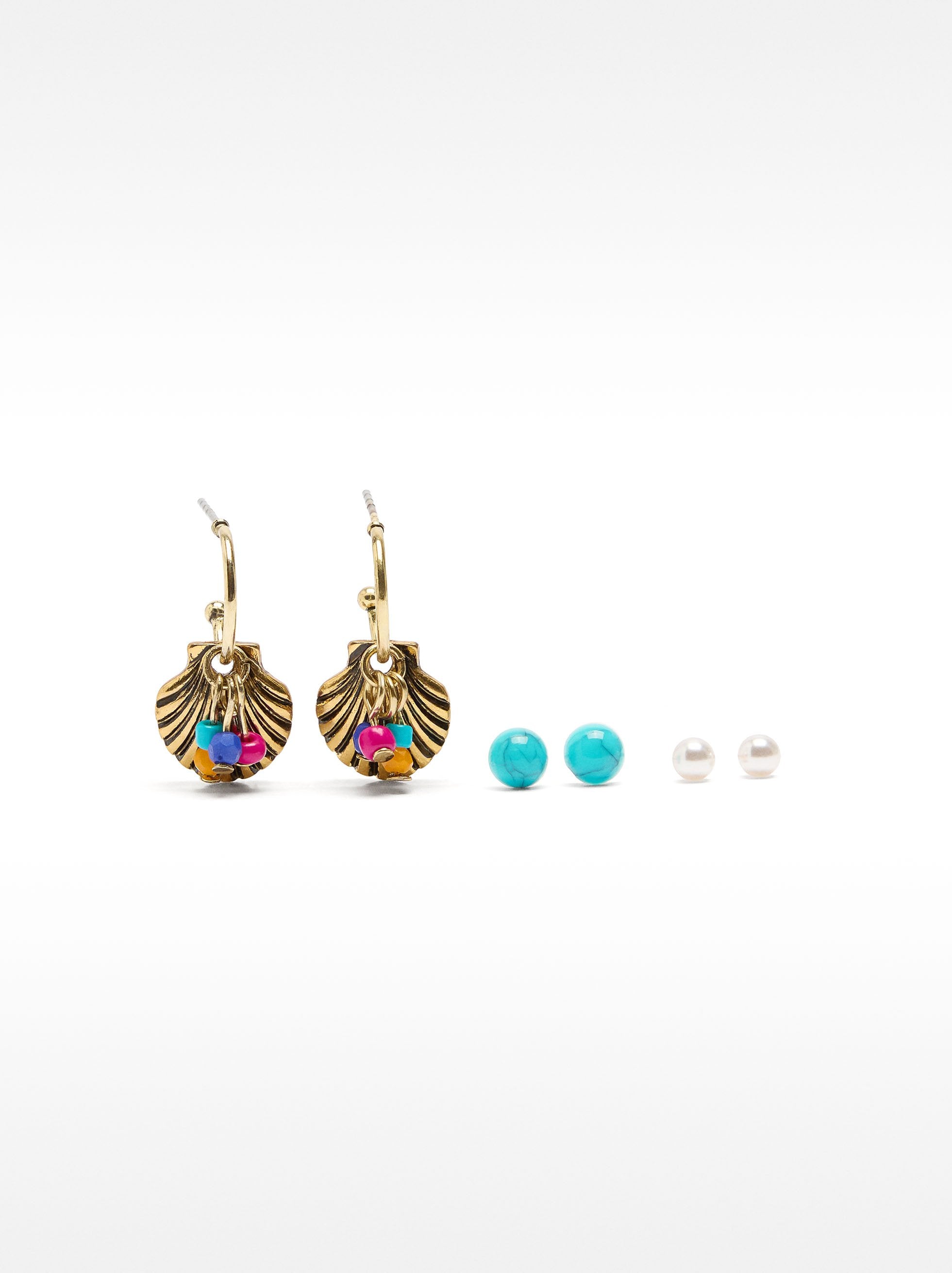 Set De Pendientes Con Piedra