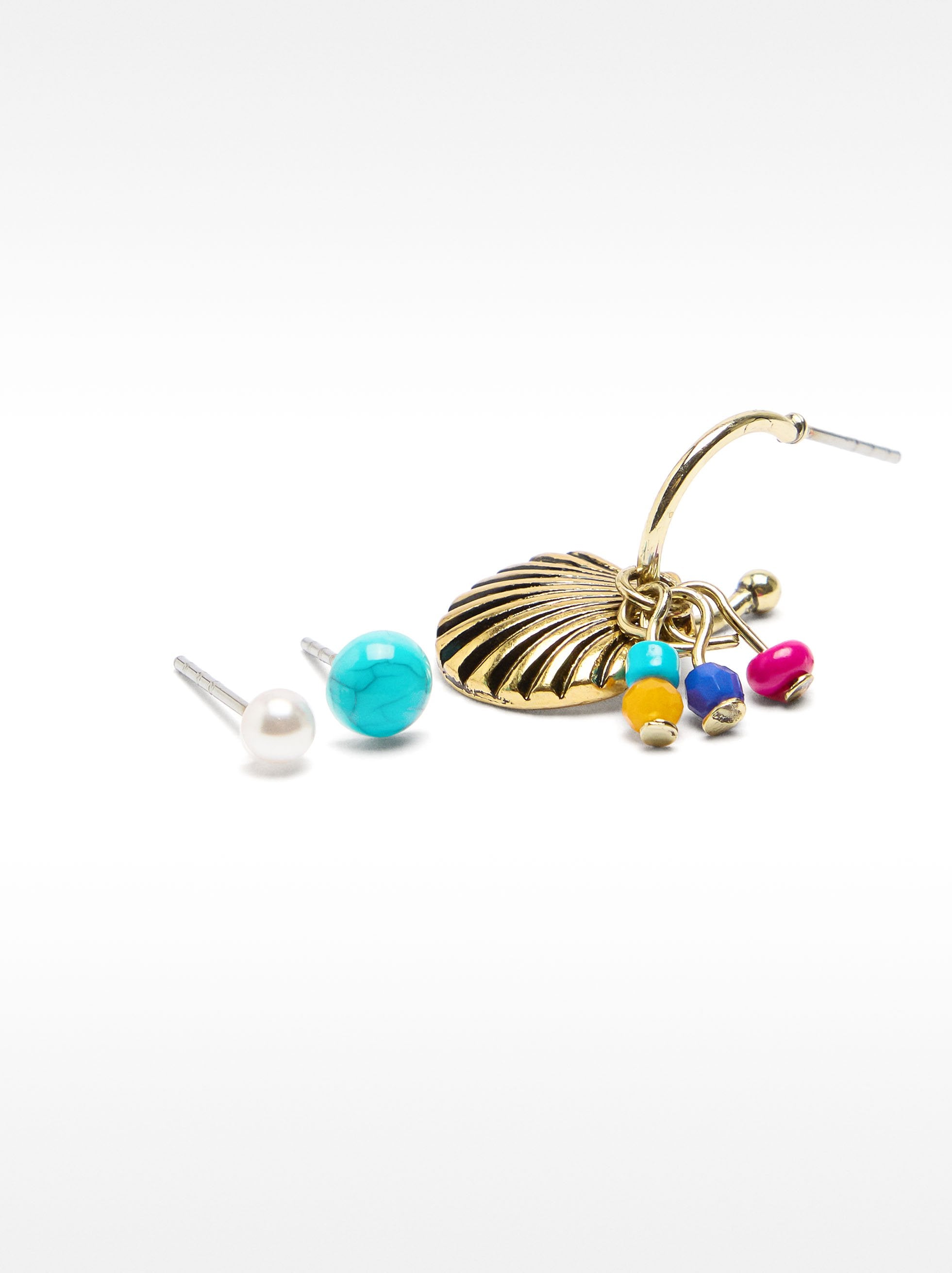 Set De Pendientes Con Piedra