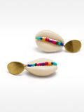 Pendientes De Conchas Multicolor