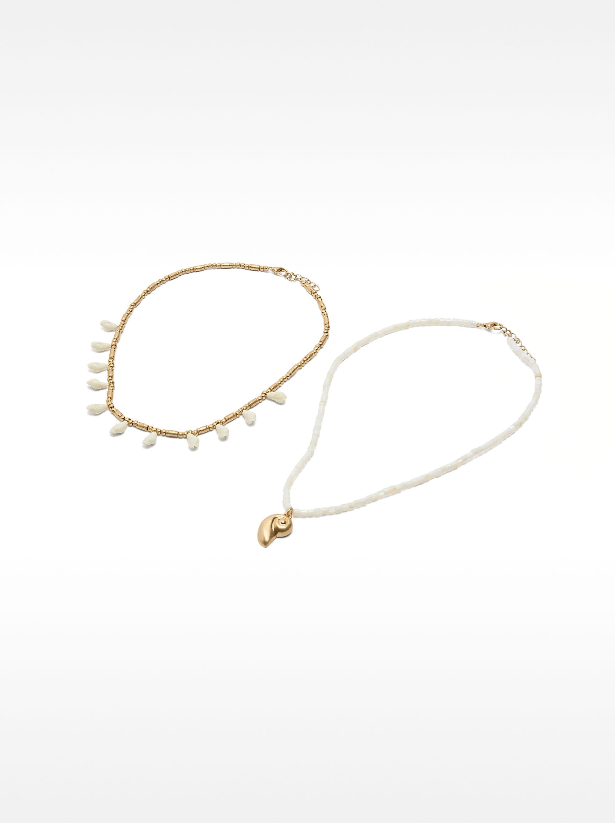 Set De Collares Con Conchas