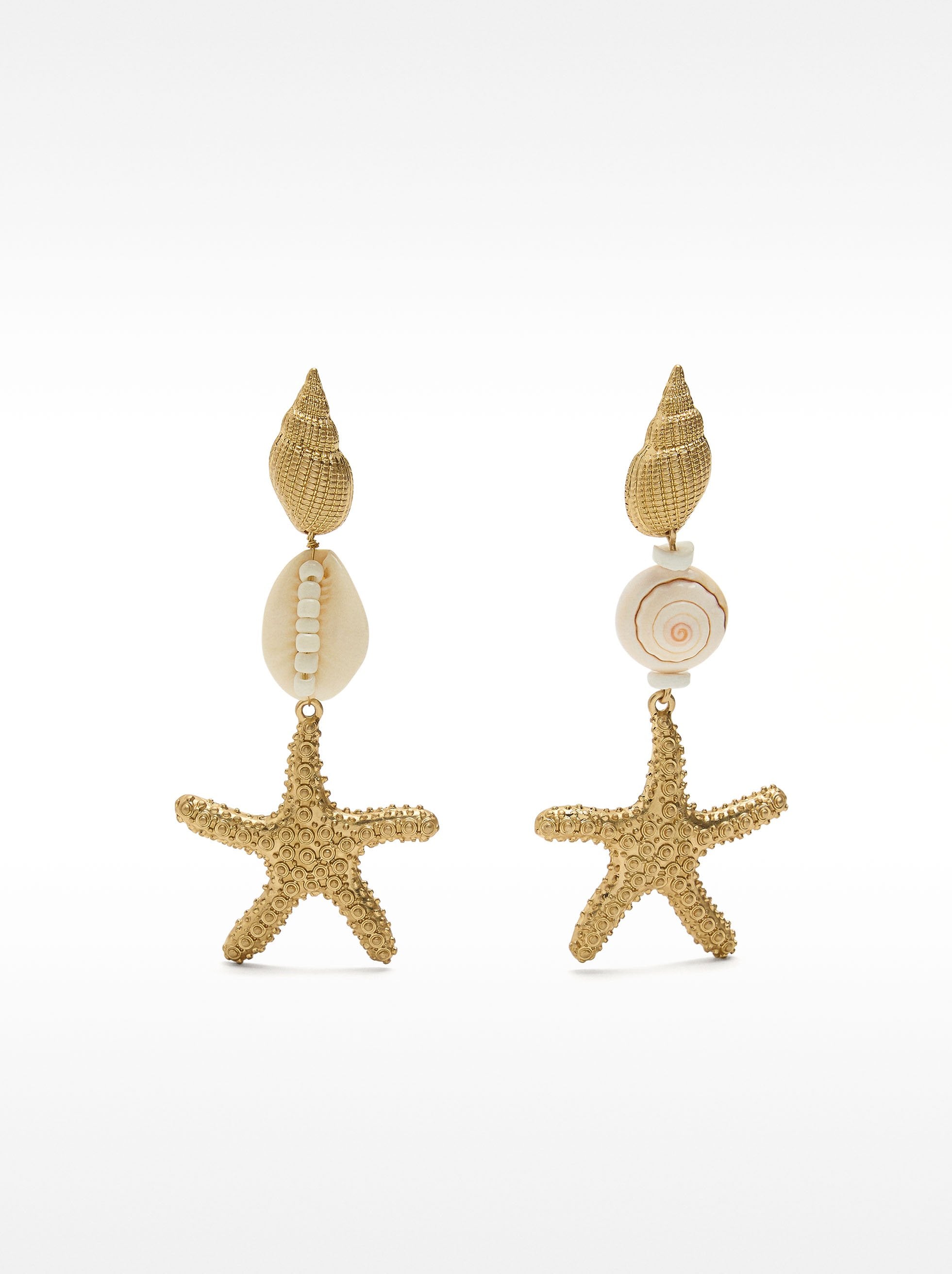 Pendientes Largos Con Conchas
