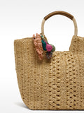 Llavero Charm Pez De Rafia Multicolor