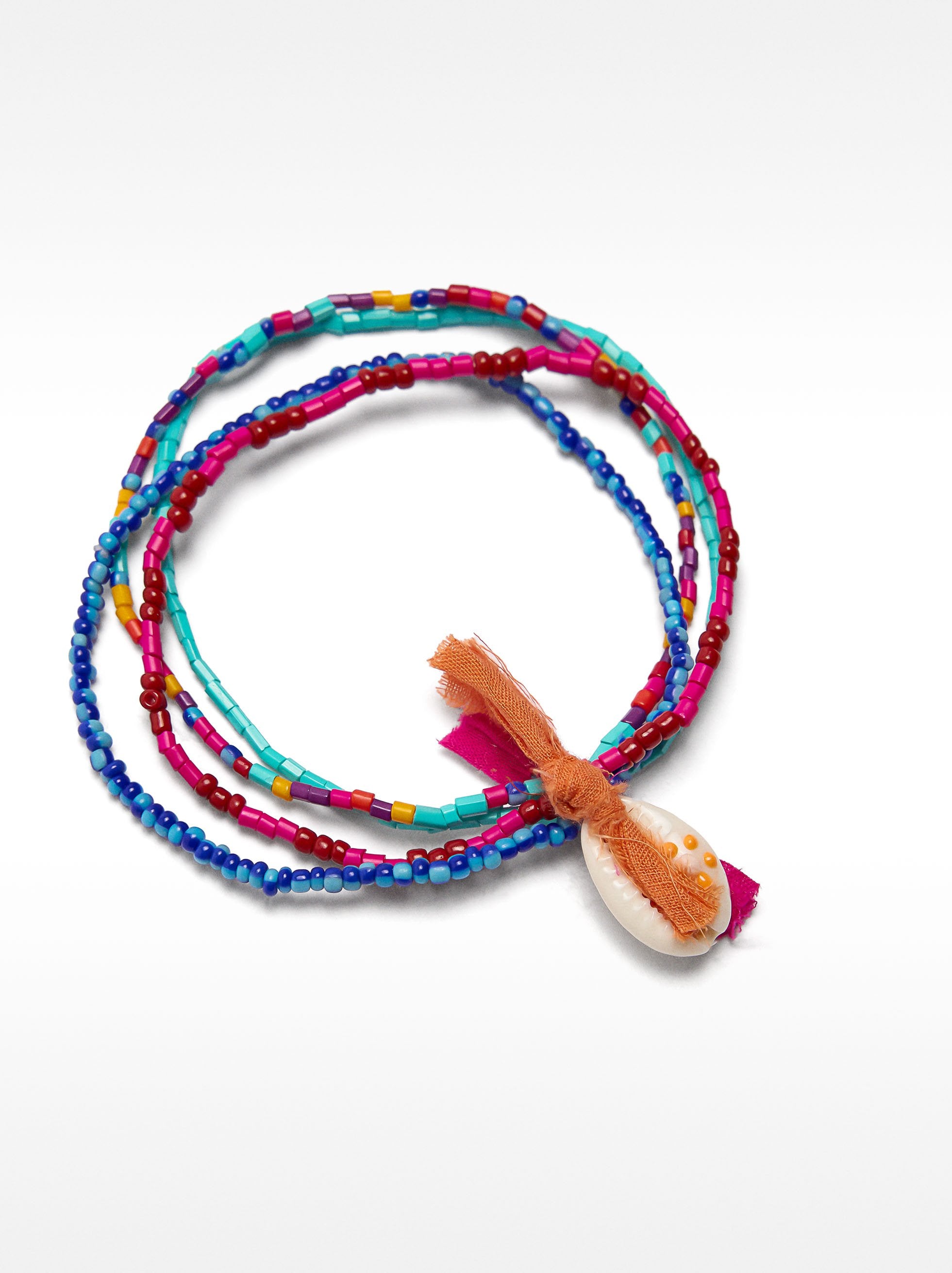 Set De Pulseras Elásticas Multicolor De Concha