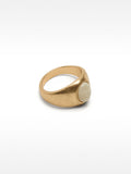 Anillo Ancho Con Detalle Ovalado