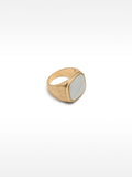 Anillo Cuadrado Con Concha