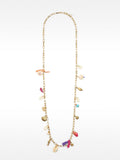 Collar Largo De Eslabones Con Conchas
