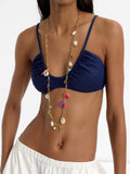 Collar Largo De Eslabones Con Conchas