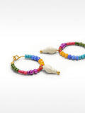 Aros Con Cuentas Multicolor