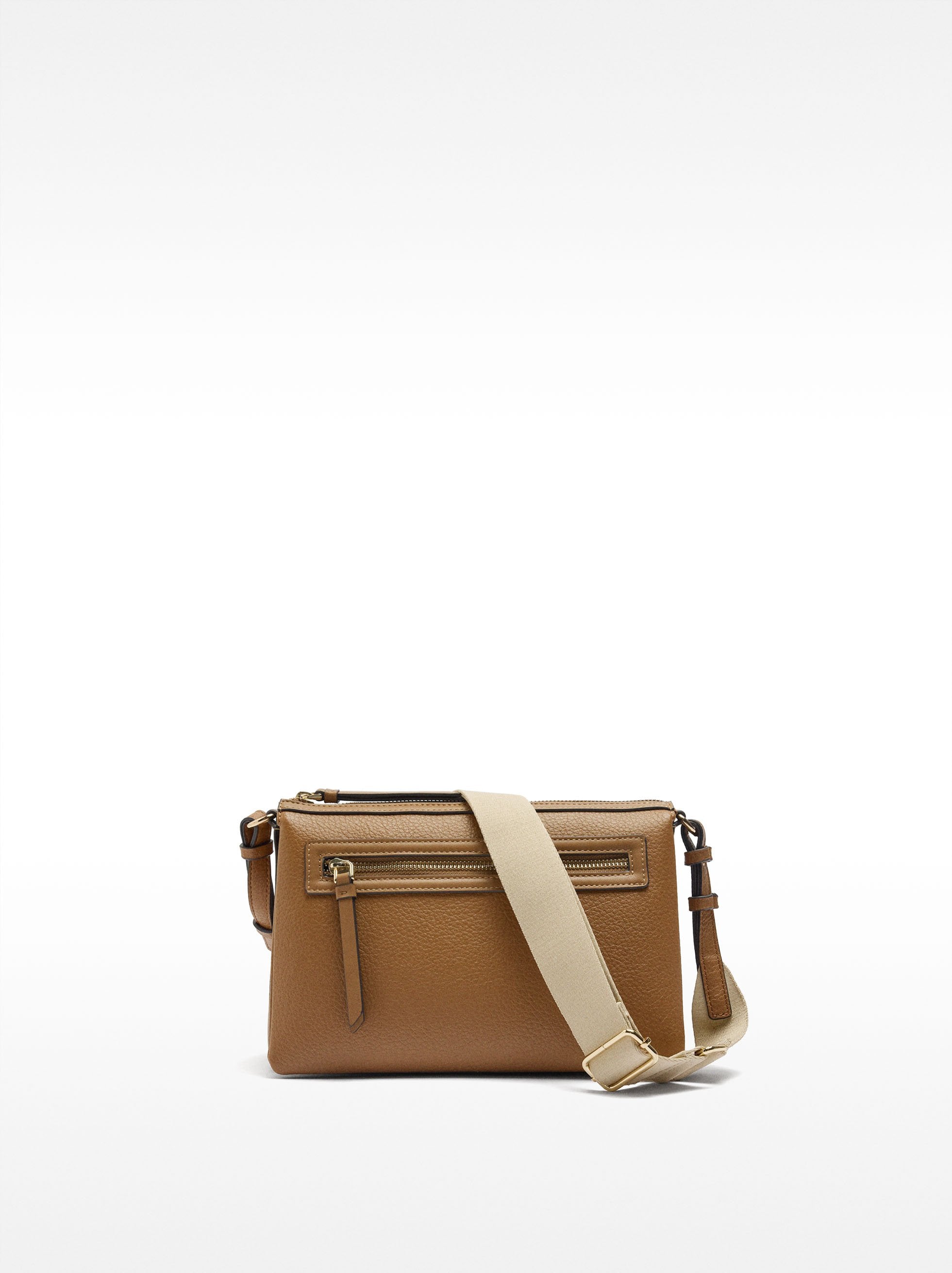 Bolso Bandolera Triple Con Textura